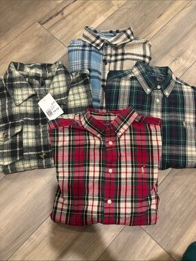 Boys lot- plaid shirts